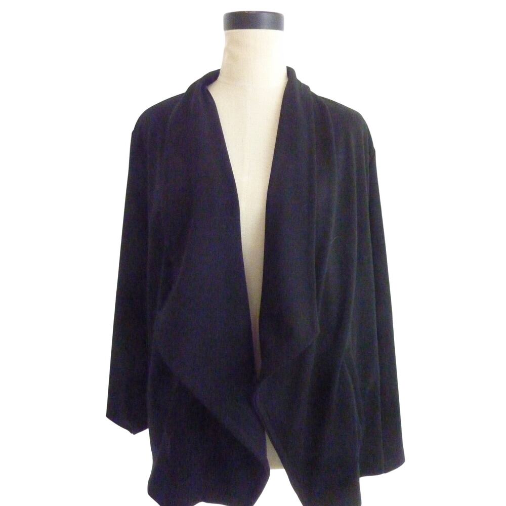 Banana Republic Womens M Black Shawl Cardigan Blazer Long Sleeve Open Front